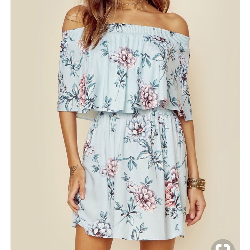 Show me your MUMU Casita mini dress in light blue